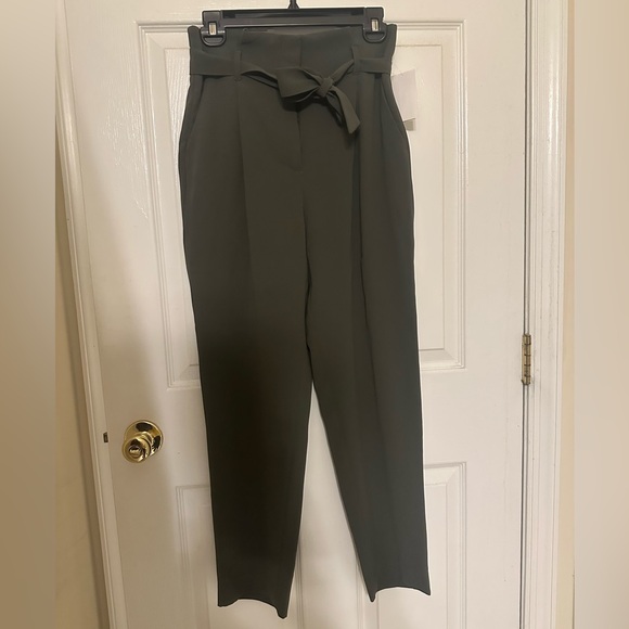 High-Waisted Olive Dress Pants - Picture 1 of 2